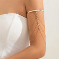 Bracelet de Bras Femme Élégant - Ornement de Haut de Bras et Bijou Chaîne de Biceps or