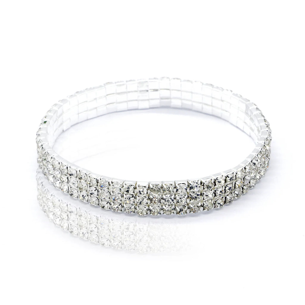 Bracelet de cheville en strass pour femme