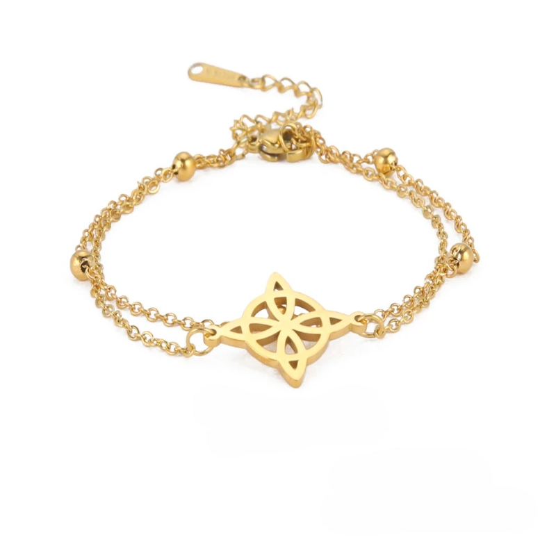 Bracelet de Cheville Noeud de Sorcière or