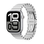 Bracelet de remplacement en acier inoxydable pour Apple Watch argent