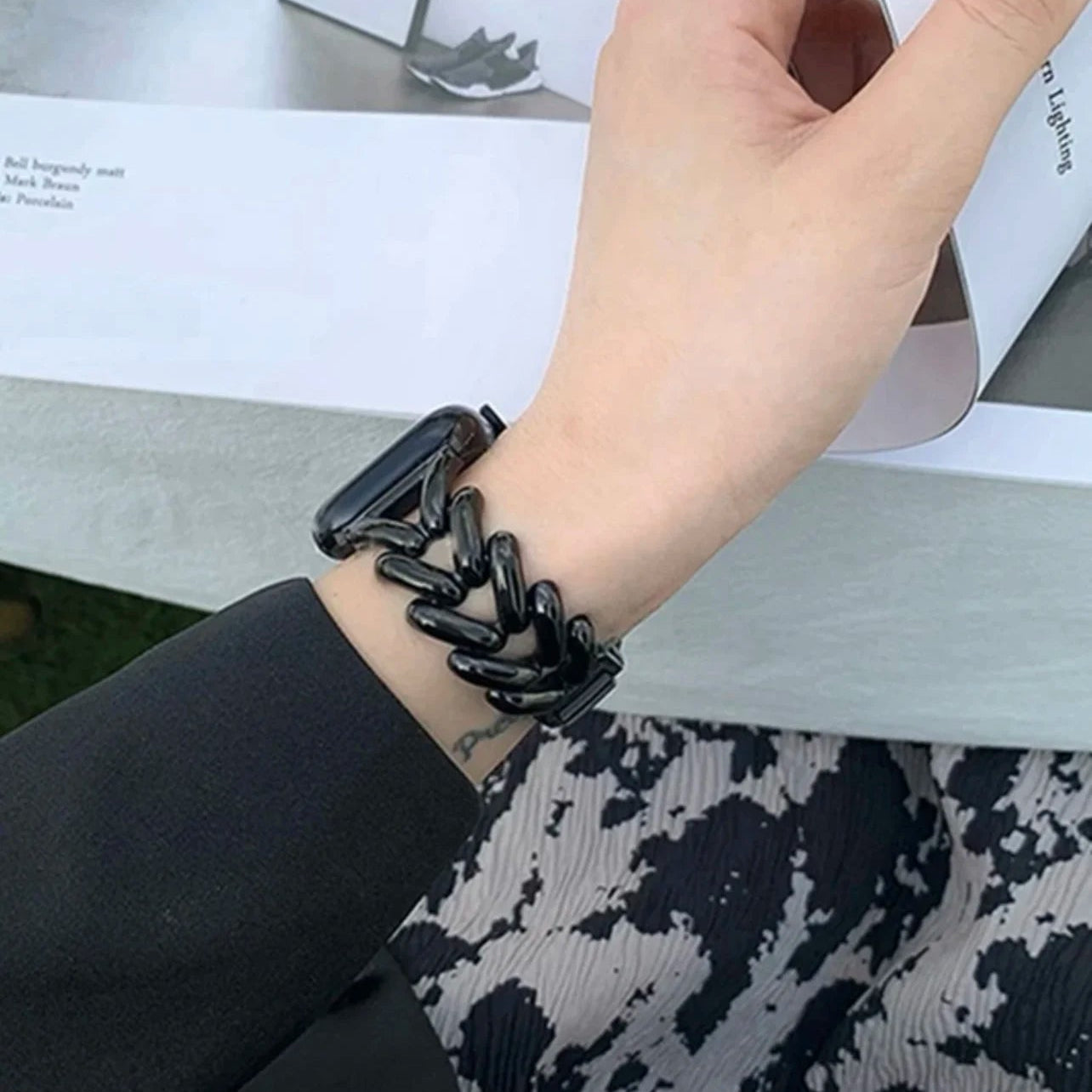 Cinturino di ricambio per Apple Watch in acciaio nero