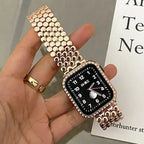 Replacement stainless steel Apple Watch band - for women gold