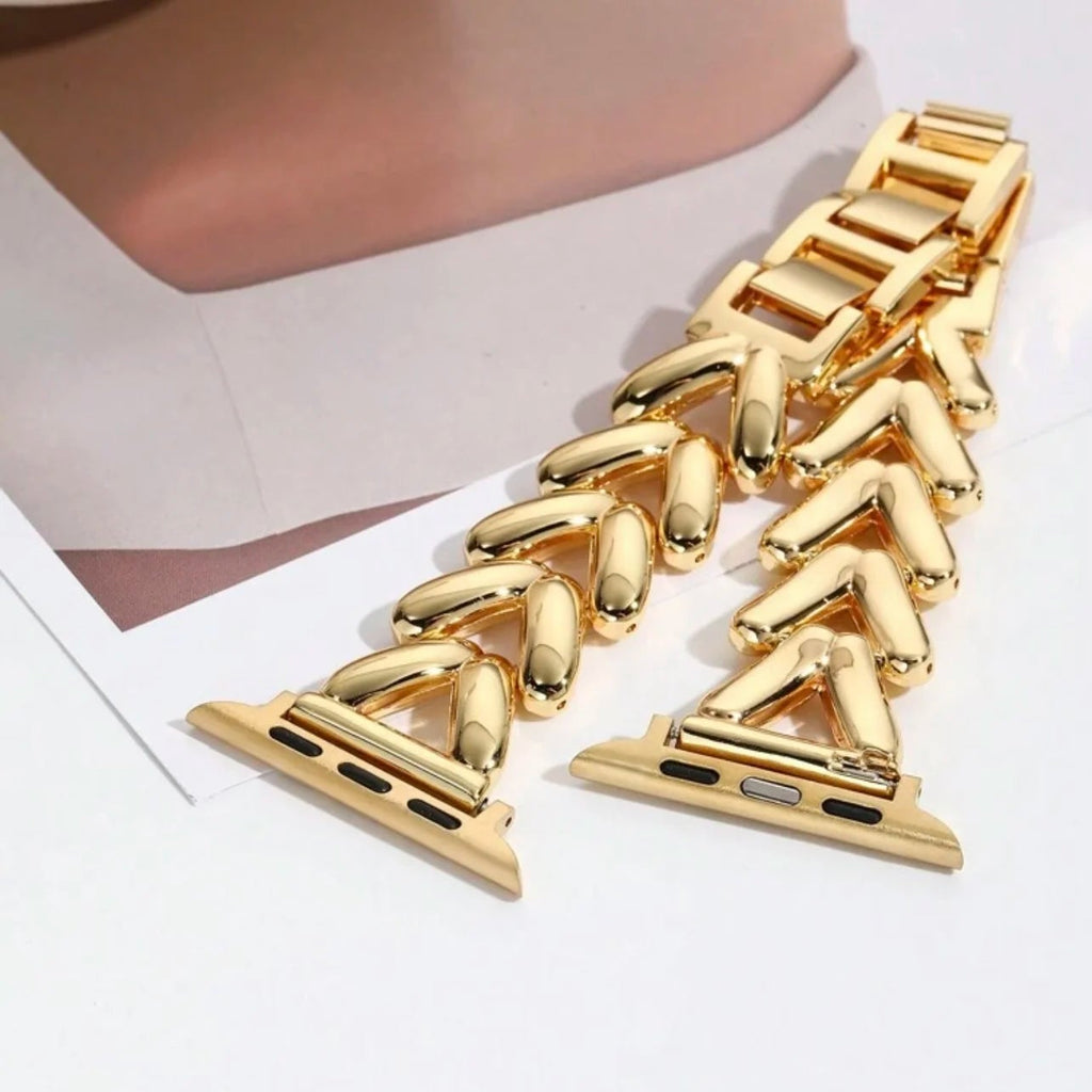 Cinturino di ricambio per Apple Watch in acciaio oro