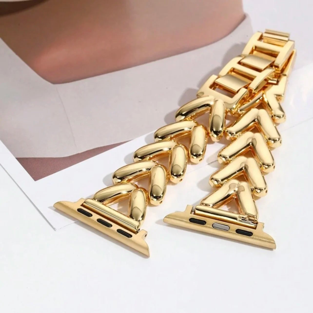 Cinturino di ricambio per Apple Watch in acciaio oro