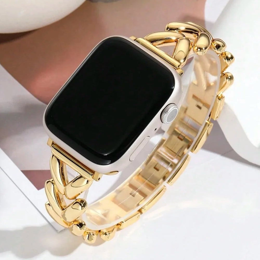 Cinturino di ricambio per Apple Watch in acciaio oro
