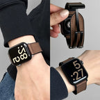 Erstatningsrem til Apple Watch i brunt læder