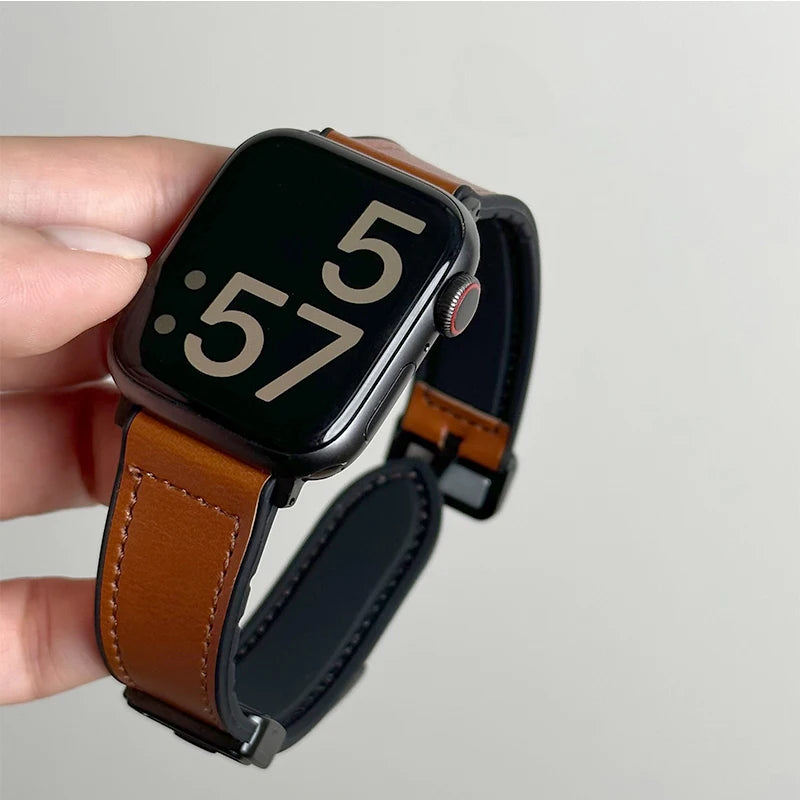Erstatningsrem til Apple Watch i læder 