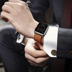 Náhradní kožený řemínek pro Apple Watch pro ženy a muže hnědý