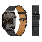 Náhradní kožený řemínek pro Apple Watch pro ženy a muže černý