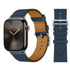Náhradní kožený řemínek pro Apple Watch pro ženy a muže modrý