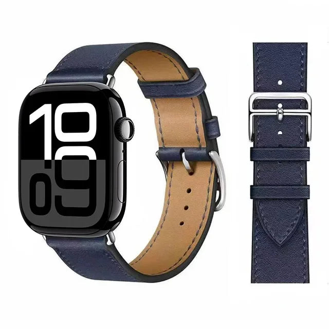 Náhradní kožený řemínek pro Apple Watch pro ženy a muže modrý