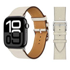 Náhradní kožený řemínek pro Apple Watch pro ženy a muže bílý