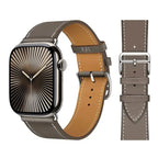 Náhradní kožený řemínek pro Apple Watch pro ženy a muže šedý