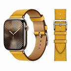 Náhradní kožený řemínek pro Apple Watch pro ženy a muže žlutý