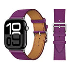 Náhradní kožený řemínek pro Apple Watch pro ženy a muže fialový
