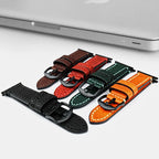 Replacement strap for Apple Watch in aged leather 