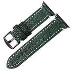 Replacement strap for Apple Watch in aged green leather