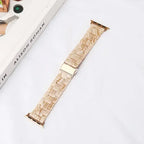 Ersatzarmband für die Apple Watch aus beige-goldenem Harz