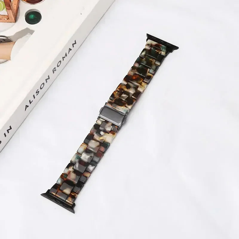 Ersatzarmband für die Apple Watch aus schwarzem Harz