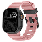 Bracelet de remplacement pour Apple Watch en silicone épais rose