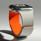 Cinturino di ricambio per Apple Watch in silicone magnetico grigio arancione