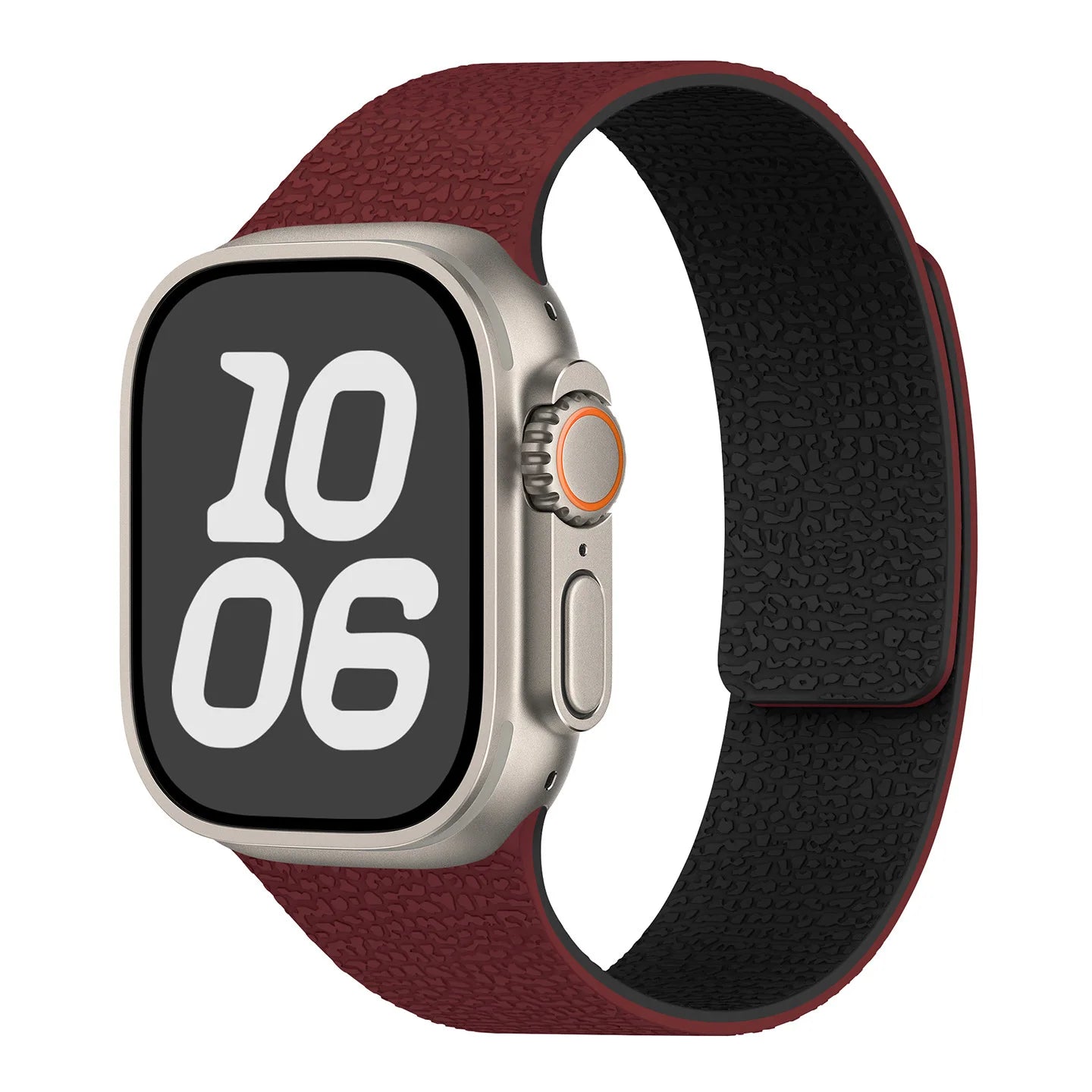 Cinturino di ricambio per Apple Watch in silicone magnetico rosso nero