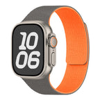 Cinturino di ricambio per Apple Watch in silicone magnetico grigio arancione
