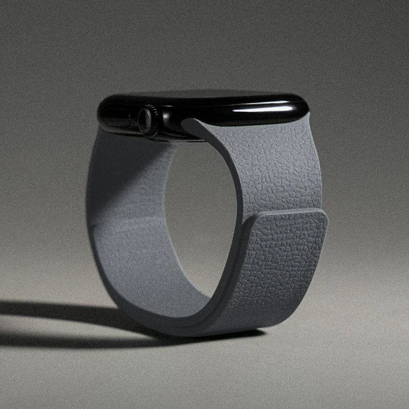 Cinturino di ricambio per Apple Watch in silicone magnetico grigio