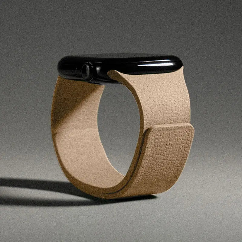 Cinturino di ricambio per Apple Watch in silicone magnetico marrone