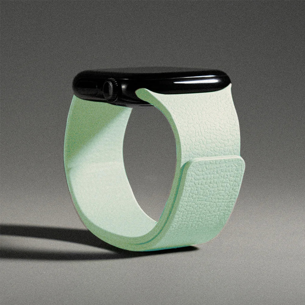 Cinturino di ricambio per Apple Watch in silicone magnetico verde menta