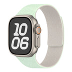 Cinturino di ricambio per Apple Watch in silicone magnetico verde menta bianco