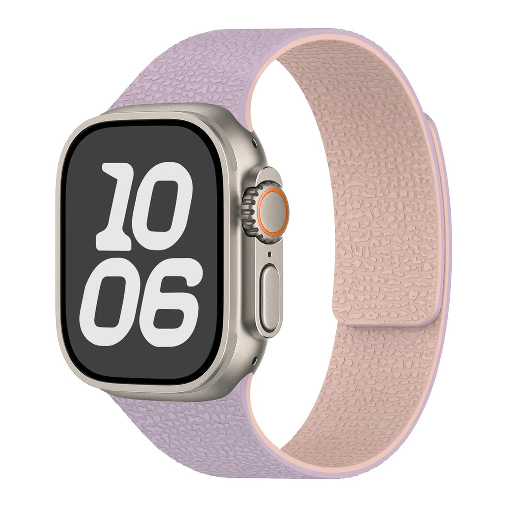 Cinturino di ricambio per Apple Watch in silicone magnetico viola rosa