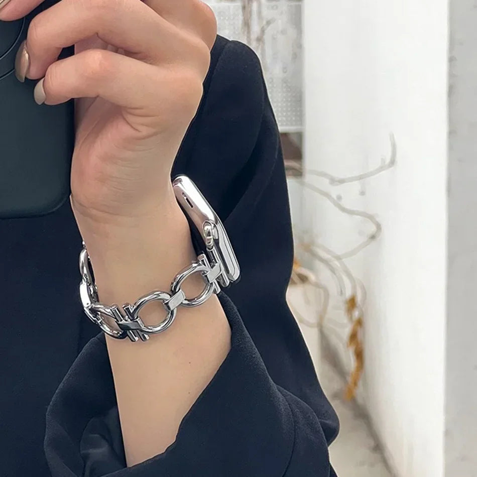 Csere szíj Apple Watch női változathoz ezüst színben