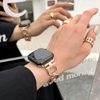 Csere szíj Apple Watch női változathoz rózsaarany színben
