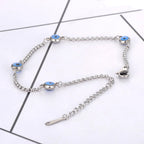 Bracelet Elégant Contre le Mauvais Oeil Turc argent