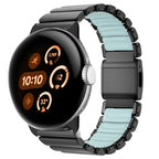 Pulsera de acero inoxidable para Google Pixel Watch 3, 4, 45mm negra y azul
