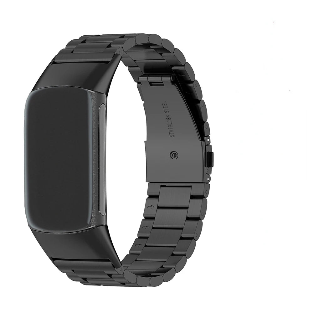 Jeklen trak za uro Fitbit Charge 5, Charge 6 črne barve