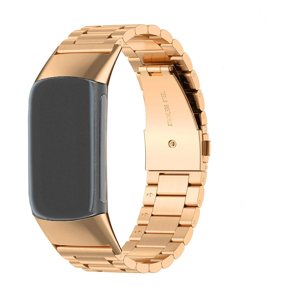 Jeklen trak za uro Fitbit Charge 5, Charge 6 rožnate zlata barva