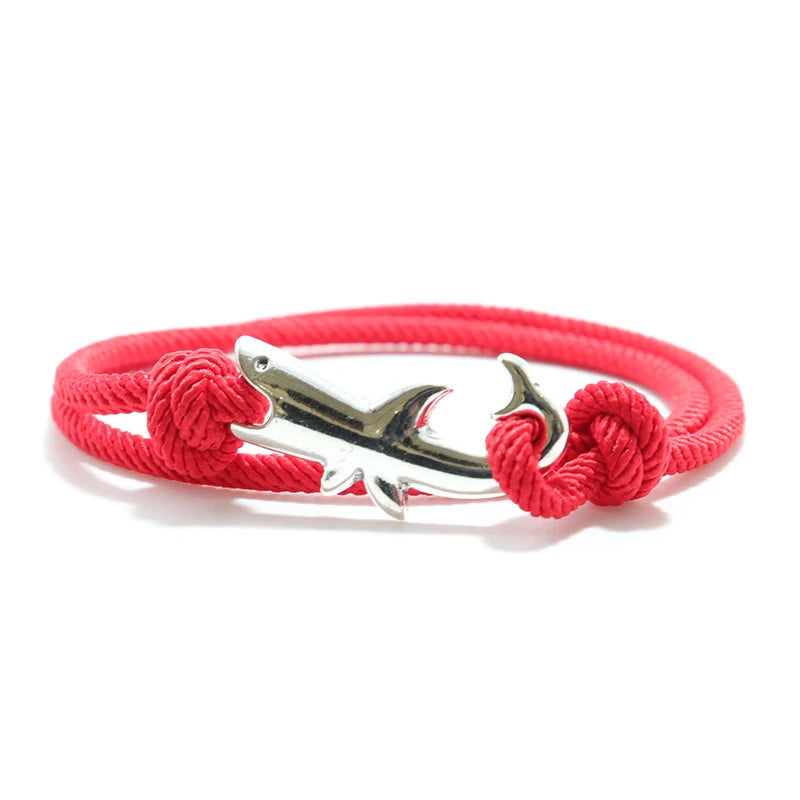 Rotes Seil-Hai-Armband