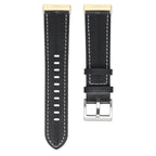 Läderarmband för Fitbit Versa 3, Versa 4, Sense 1 och Sense 2 klocka svart