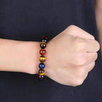 Bracelet en Oeil de Tigre, Oeil de Taureau & Oeil de Faucon