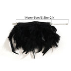 Black ethereal rose feather bracelet