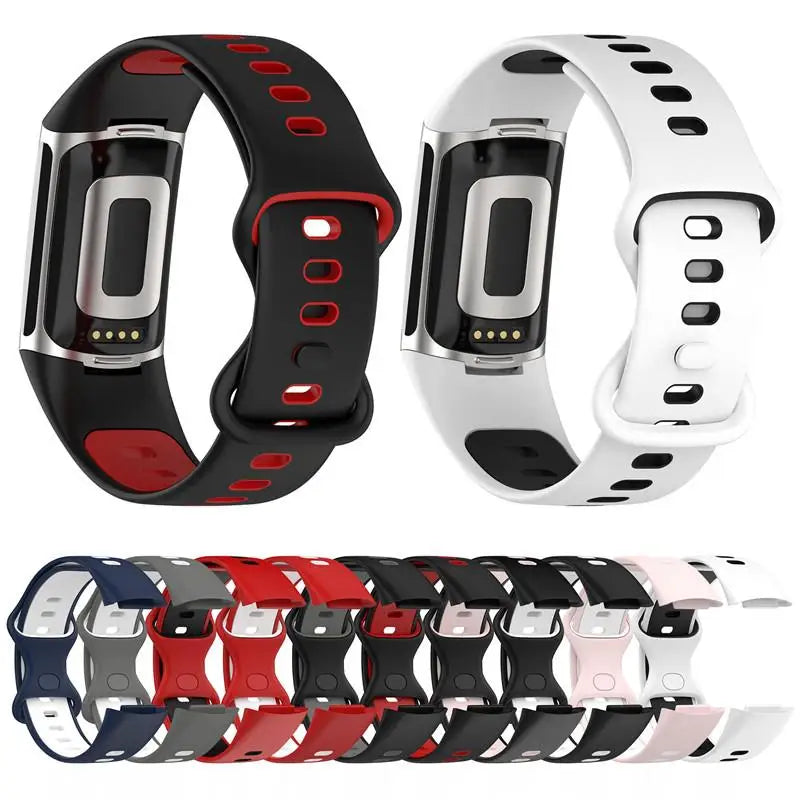 Silikonarmband für Fitbit Charge 5, Charge 6 Uhr