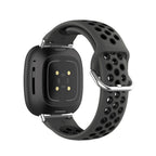 Силиконова каишка за часовник Fitbit Versa 3, Versa 4, Sense 1 и Sense 2 черна