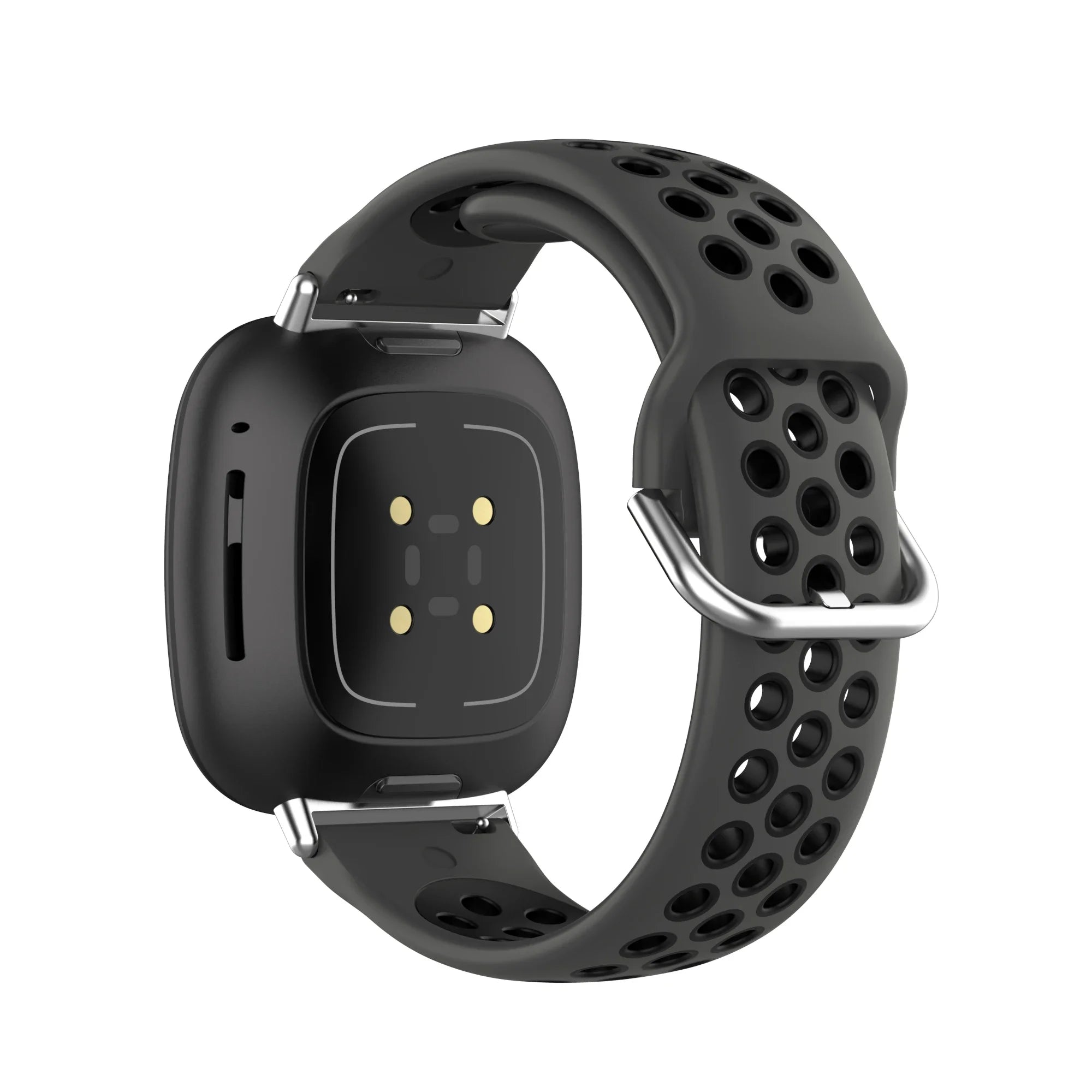 Силиконова каишка за часовник Fitbit Versa 3, Versa 4, Sense 1 и Sense 2 черна