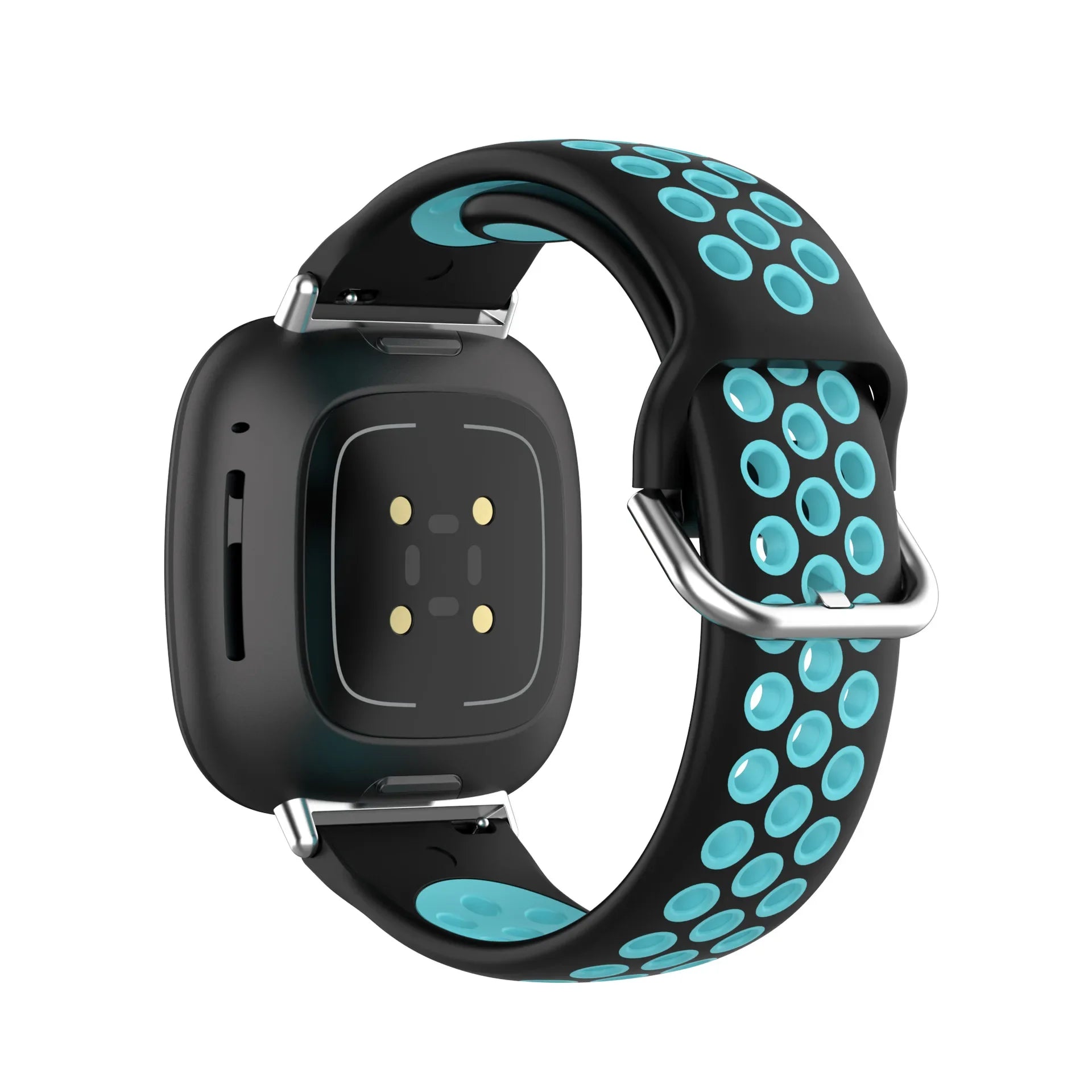 Силиконова каишка за часовник Fitbit Versa 3, Versa 4, Sense 1 и Sense 2 черна и синя