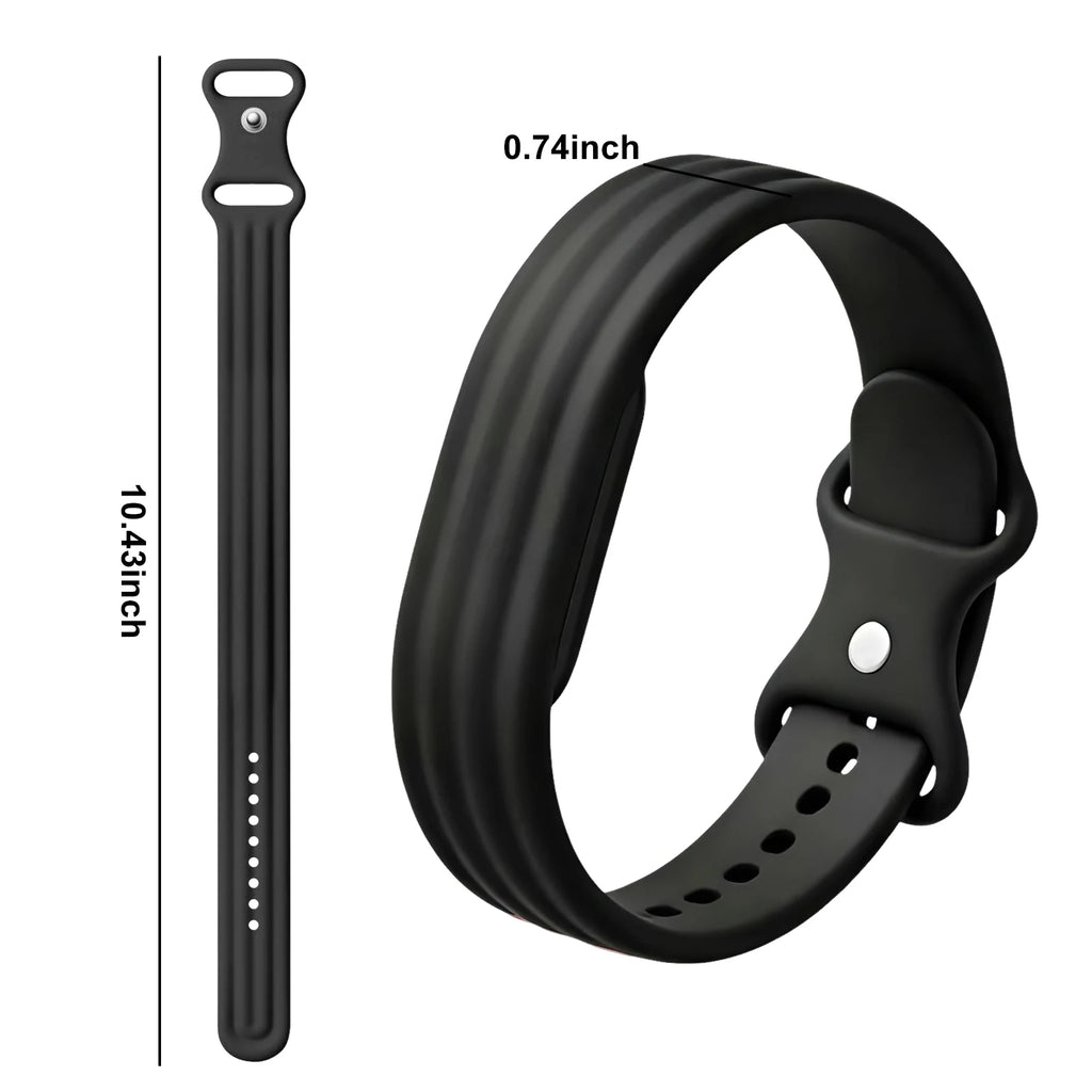 Black silicone strap for Google Fitbit Air watch