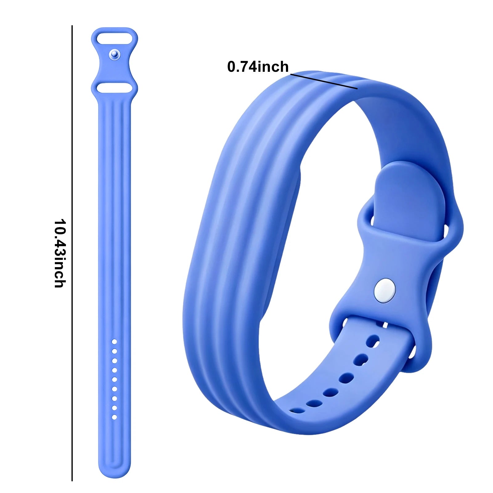 Blue silicone strap for Google Fitbit Air watch