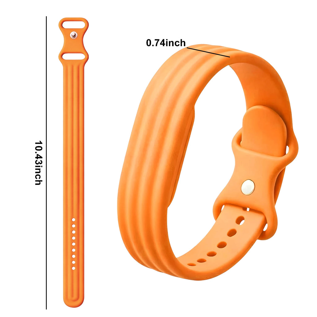 Orange silicone strap for Google Fitbit Air watch