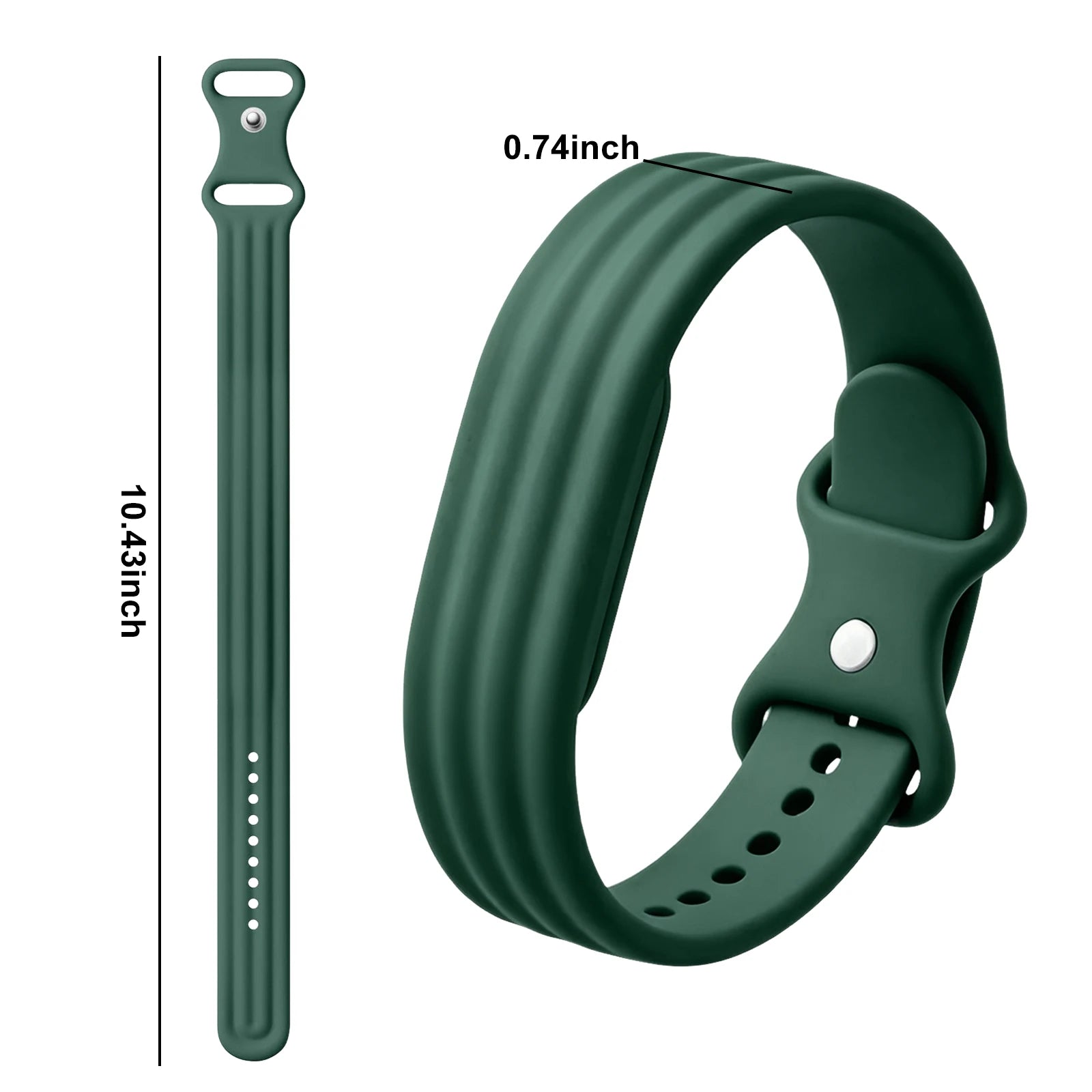 Green silicone strap for Google Fitbit Air watch